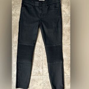 Madewell Black Skinny Skinny Moto Zipper ankle Denim Jeans size 27